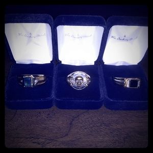 Lot - 3 "the Danbury Mint" Size 16 Men Rings